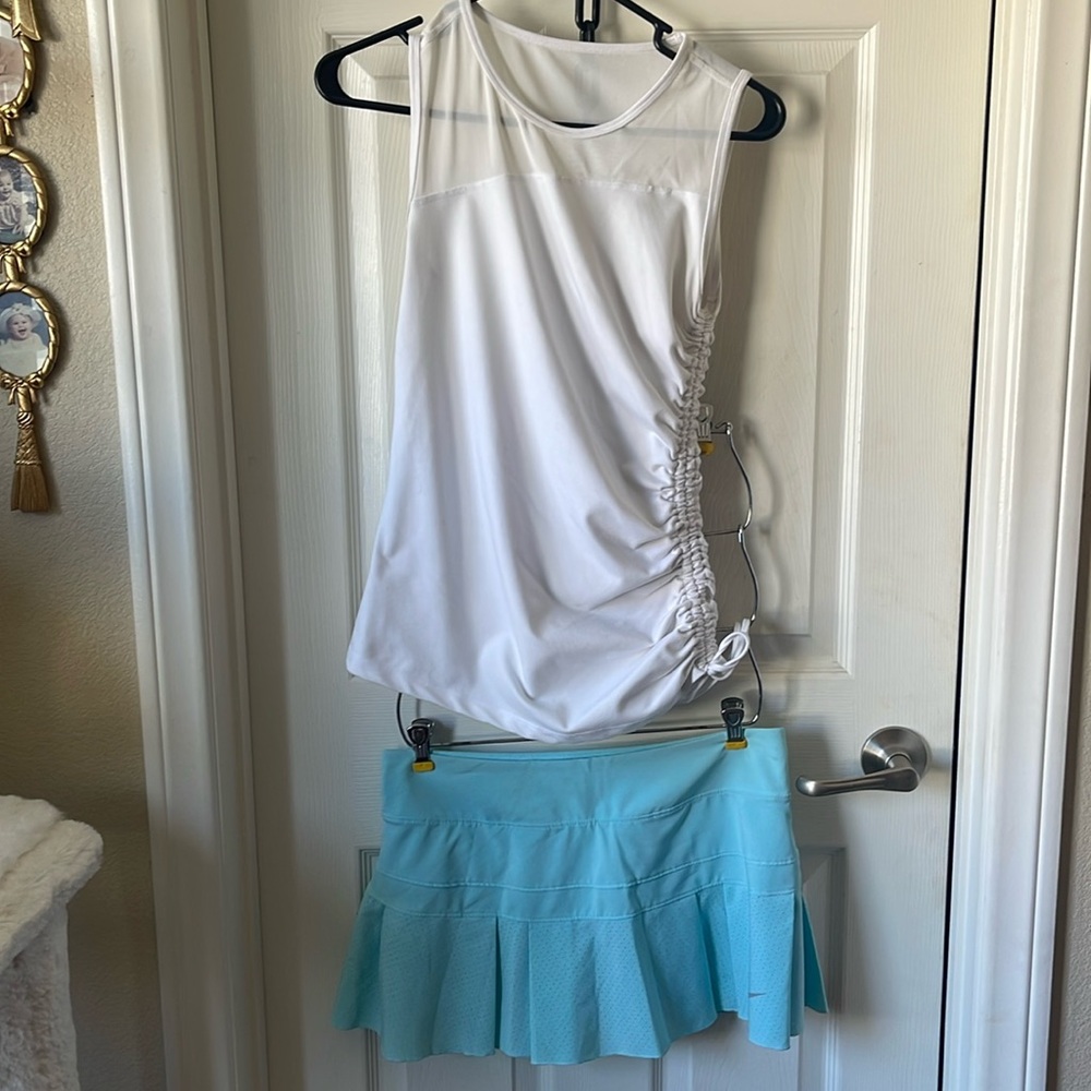 Nike tennis skirt and shirt